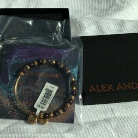 Alex & Ani Gold & Rafaelian Snowbell Mulberry/Gold - Picture 2 of 5